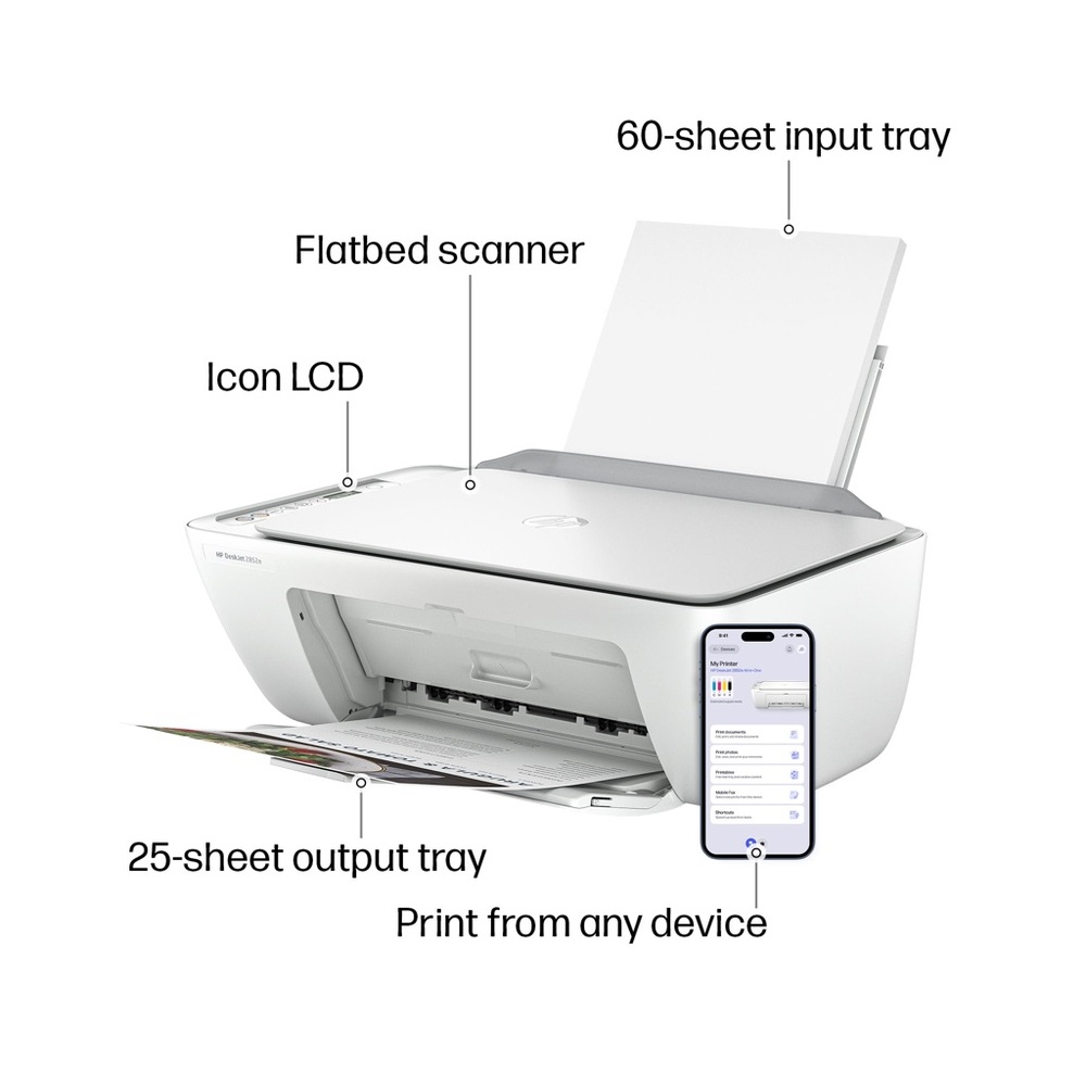 HP DeskJet 2852e Wireless All-in-One Color Inkjet Printer